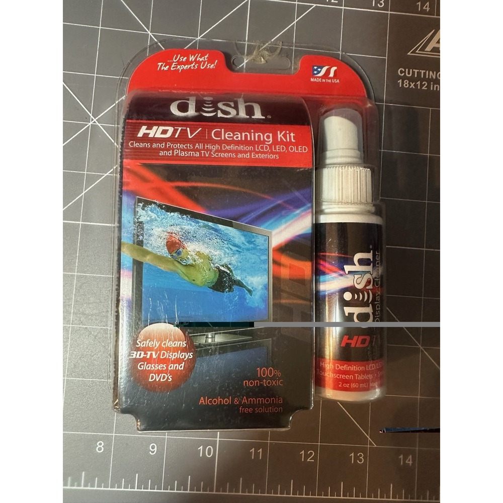 Dish HDTV Display Cleaner Kit for LCD LED OLED Plasma TV Screens MADE IN THE USA